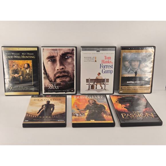 Award Winning 7 DVD Movie Bundle | Forrest Gump | The Passion | Castaway + More - Picture 1 of 2